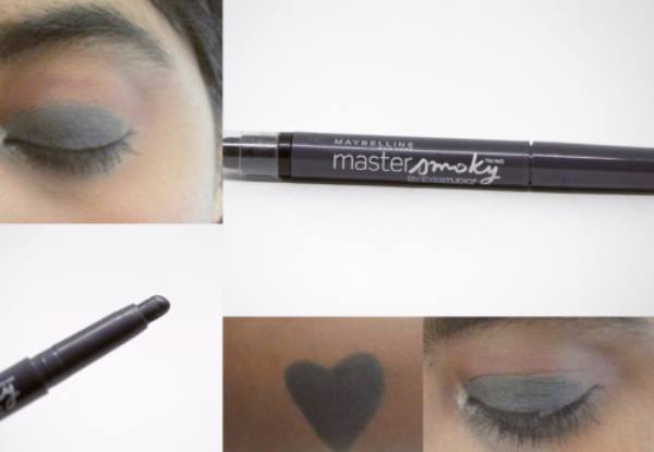 Maybelline Eye Studio Master Smoky Longwearing Shadow Pencil Smoking Charcoal Review swatch