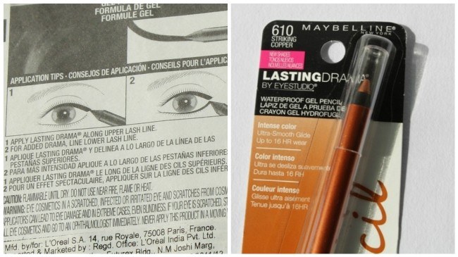 Maybelline Eyestudio Lasting Drama Waterproof Gel Pencil Striking Copper Review7