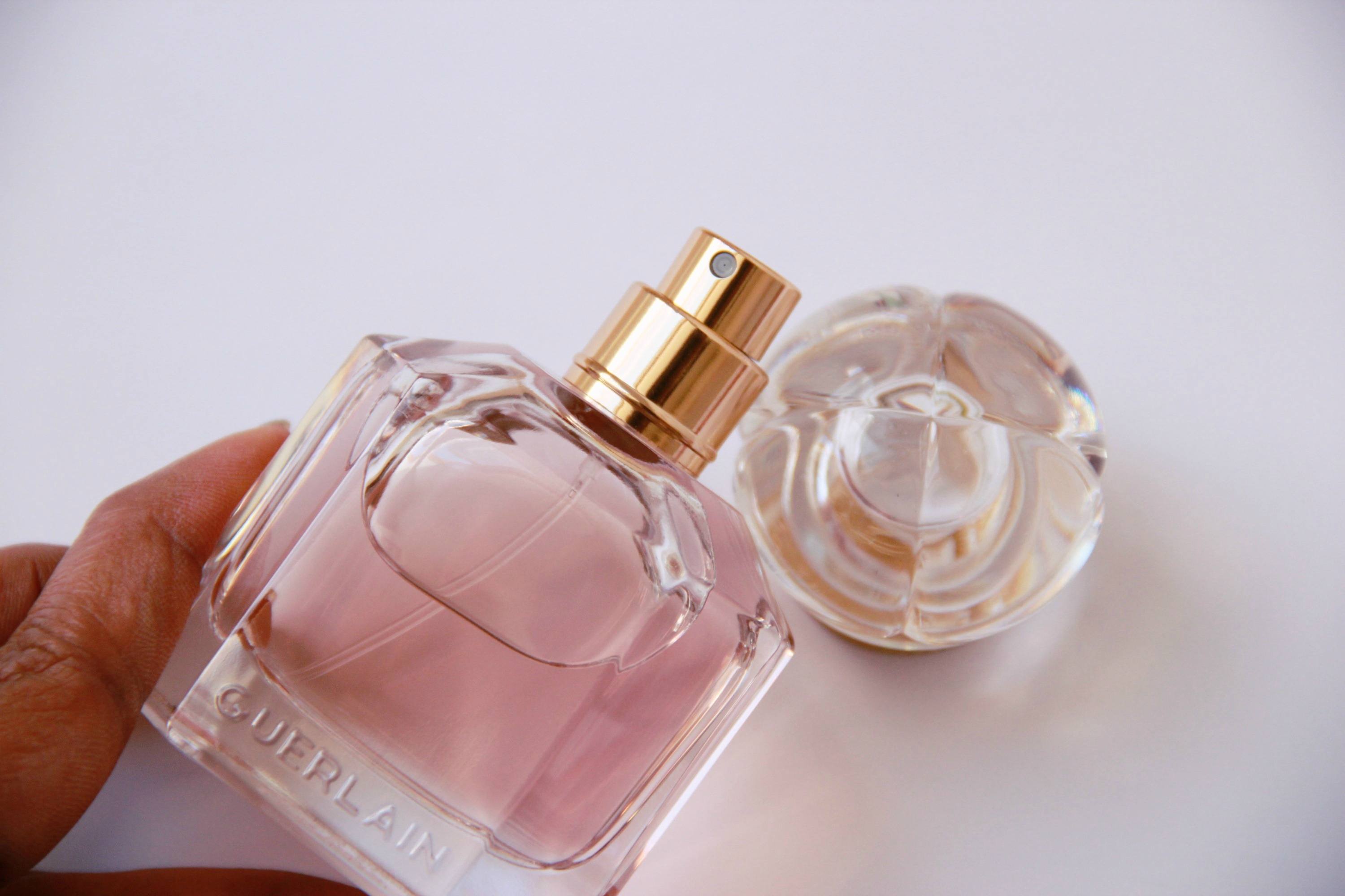 Mon Guerlain Eau De Parfum Review Bottle in hand