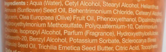 Naturals By Watsons Marula Oil Hair Mask Ingredients