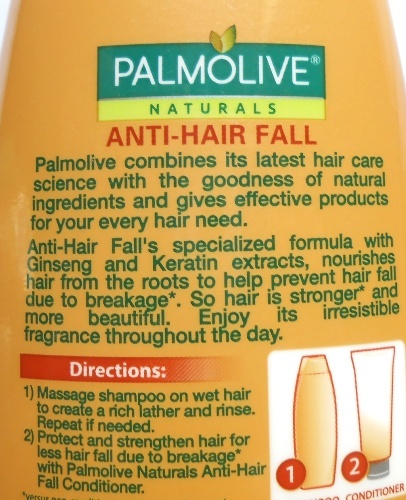 Palmolive Naturals Anti-Hair Fall Shampoo Ginseng and Keratin Details