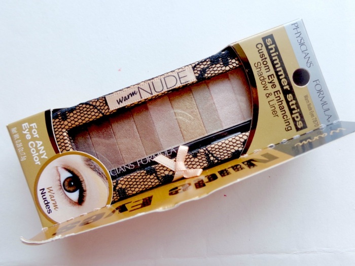 Physicians Formula Shimmer Strips Custom Eye Enhancing Shadow and Liner Warm Nude Review Packaging