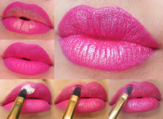 Pink Glittery Lips Tutorial