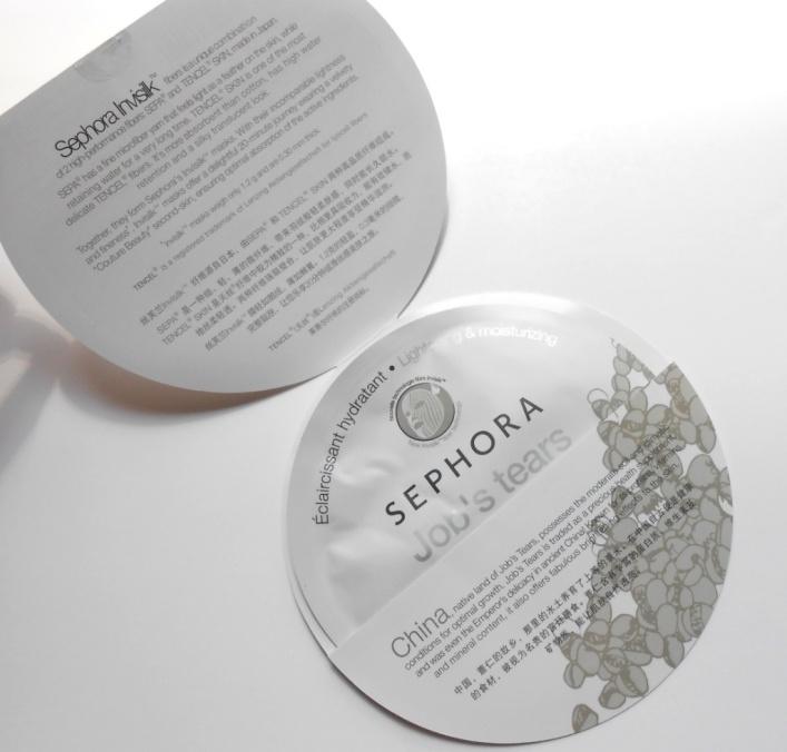 Sephora Collection Lightening and Moisturizing Job's Tears Invisilk Mask packaging