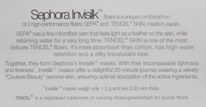 Sephora Collection Lightening and Moisturizing Job's Tears Invisilk Mask product description