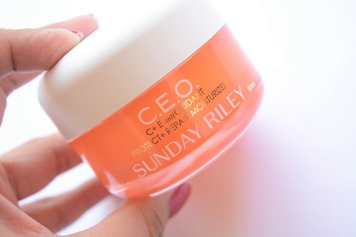 Sunday Riley CEO antiOXIDANT Protect Repair Moisturizer outer packaging