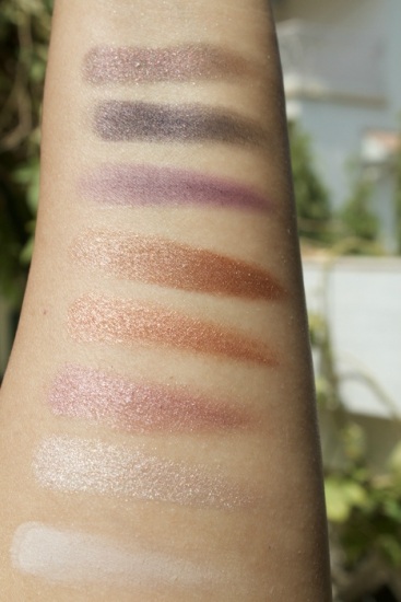 Swatch Row four Makeup Revolution Fortune Favours The Brave