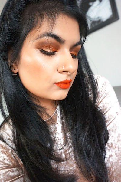 bright orange lipstick makeup