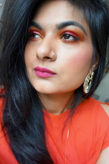 pink orange eye makeup