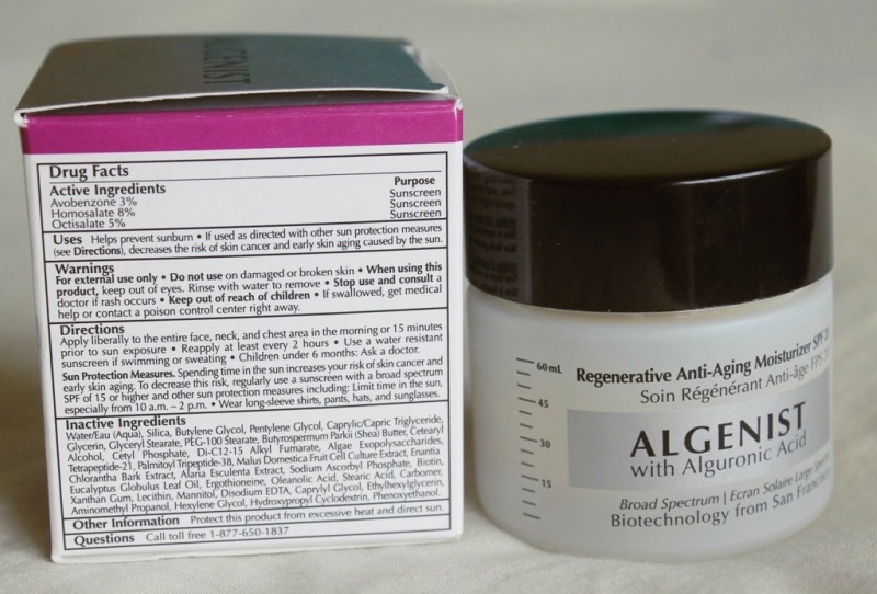 Algenist Regenerative Anti-Aging Moisturizer SPF 20 Review Tub with back Cover