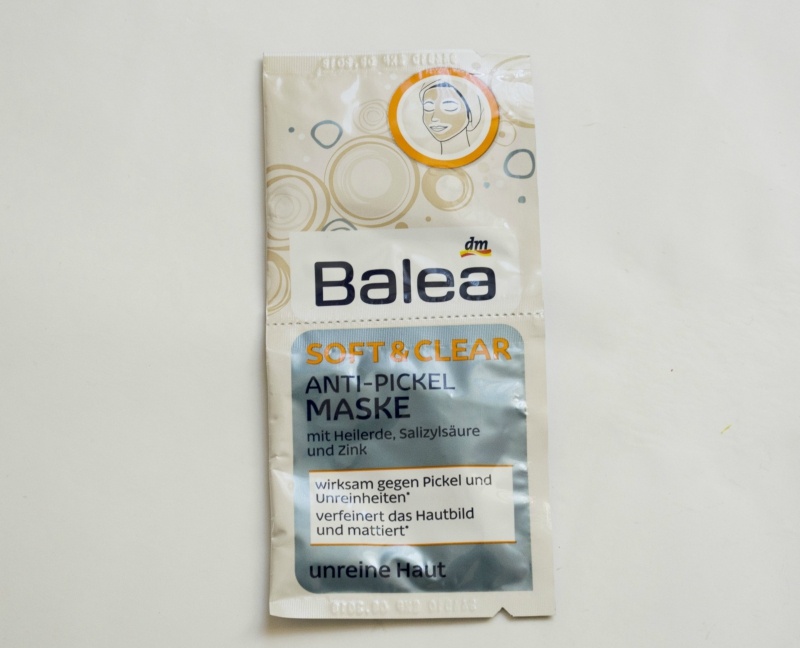 Balea Soft and Clear Anti Pimple Face Mask Review Packaging
