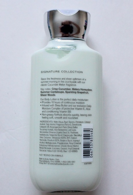 Bath and Body Works Cucumber Melon Body Lotion bottle