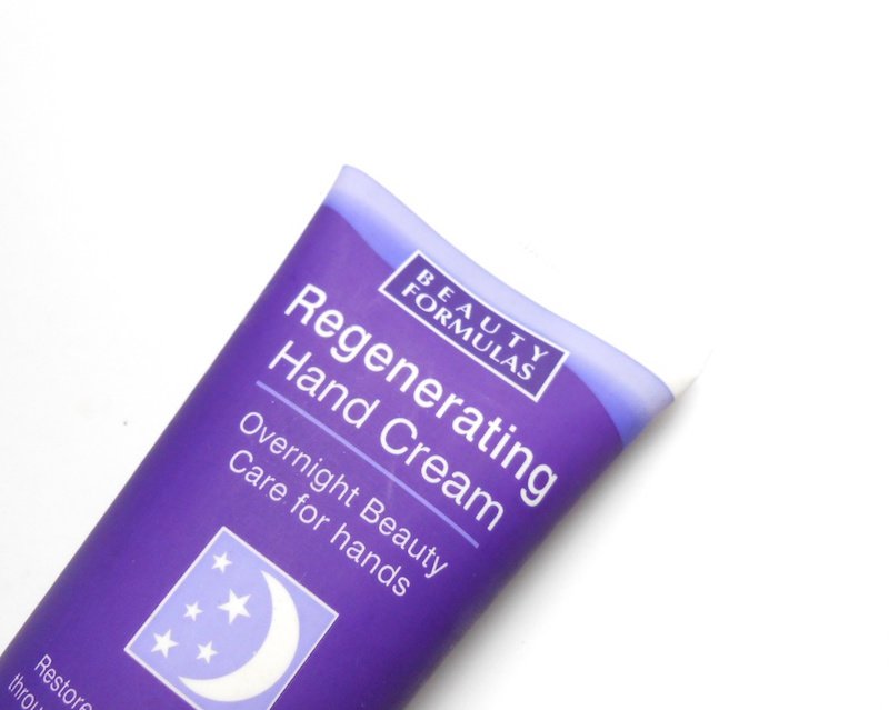 Beauty Formulas Regenerating Hand Cream label