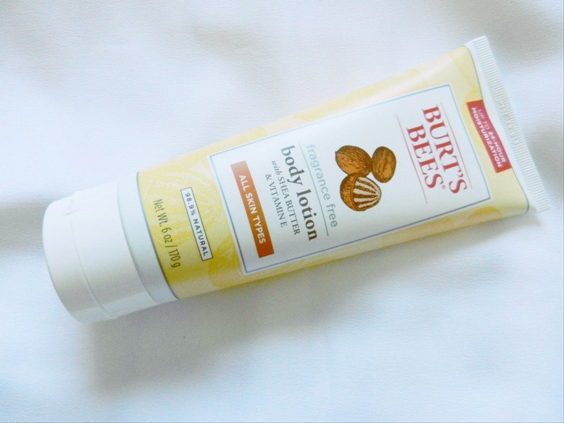 Burts Bees Fragrance Free Shea Butter and Vitamin E Body Lotion packaging
