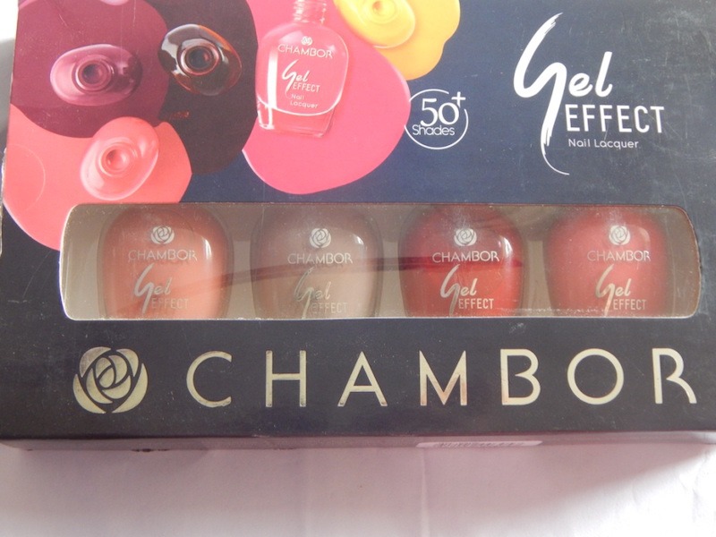 Chambor Gel Effect Nail Polish Shades Review and Swatches outer packaging