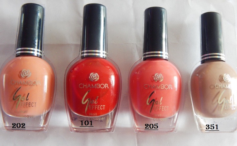 Chambor Gel Effect Nail Polish Shades Review and Swatches outer packaging