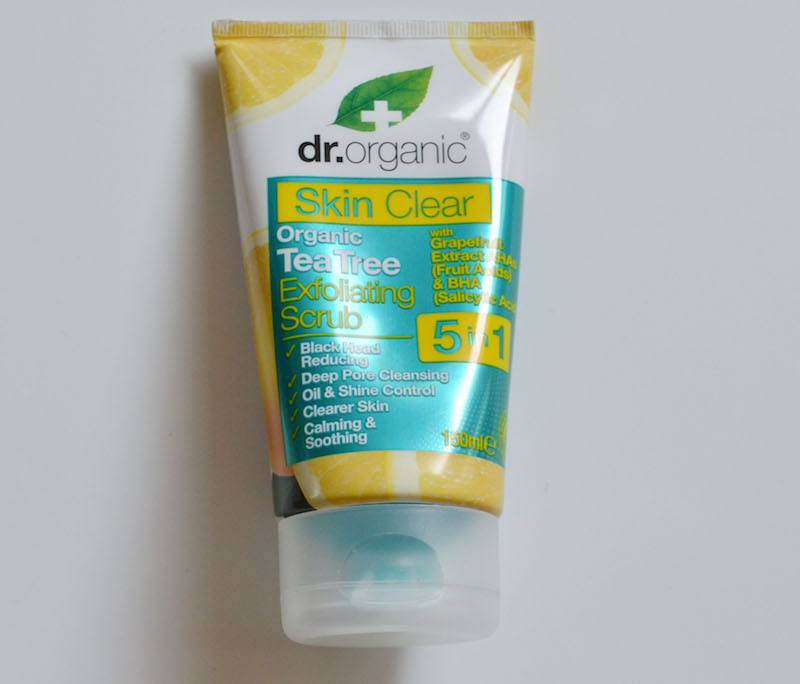 Dr Organic Skin Clear Organic Tea Tree Exfoliating Scrub tube
