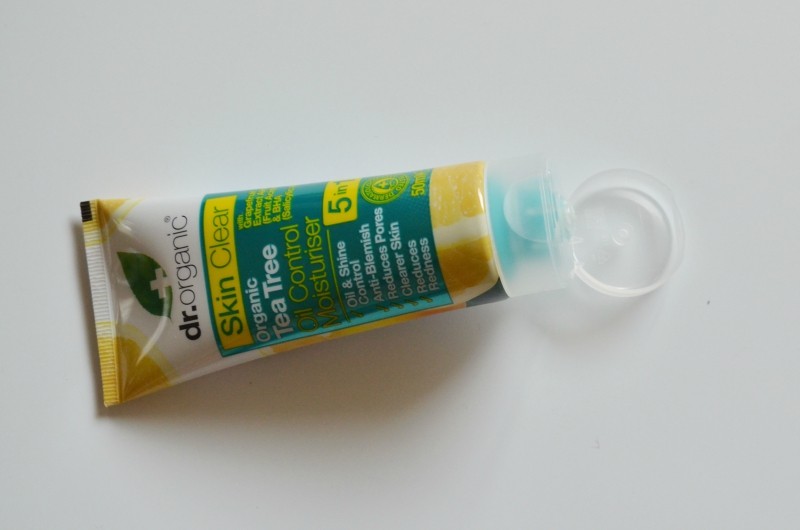 Dr Organic Skin Clear Organic Tea Tree Oil Control Moisturizer Review Open tube