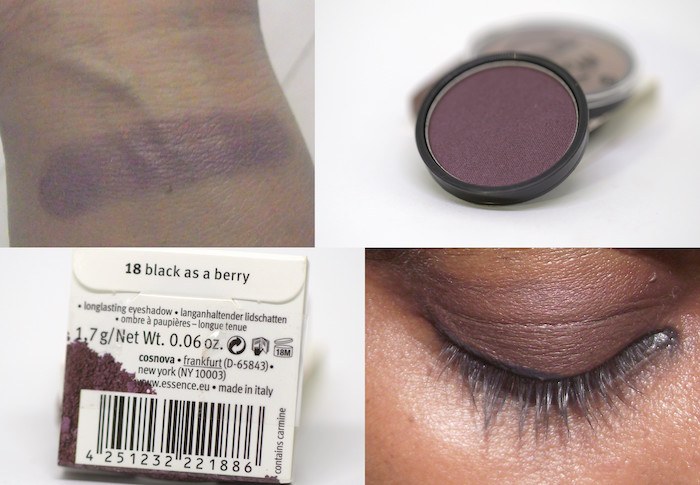 Essence My Must Haves Eyeshadow 18 Black as a Berry swatches