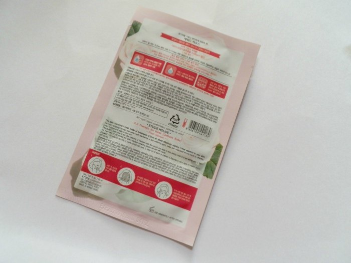 Etude House Therapy Air Mask Damask Rose Review Back
