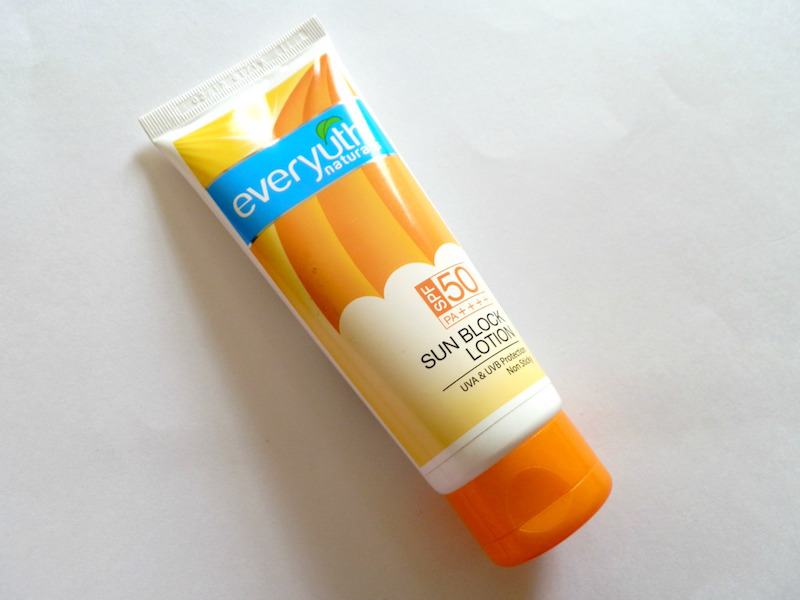 Everyuth Naturals SPF 50 PA Sun Block Lotion Review