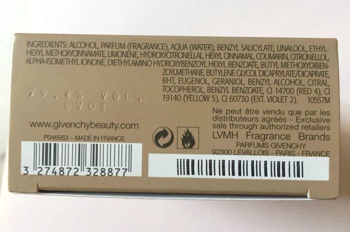 Givenchy Dahlia Divin Le Nectar de Parfum Ingredients