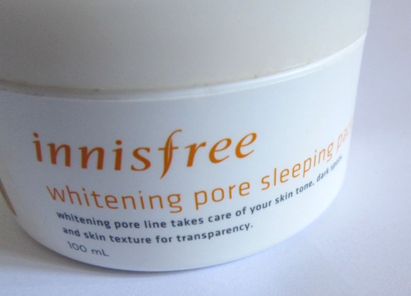 Innisfree Whitening Pore Sleeping Pack Packaging