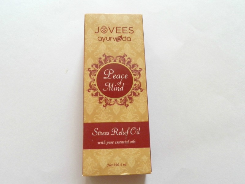 Jovees Ayurveda Peace of Mind Stress Relief Oil Review Pakaging