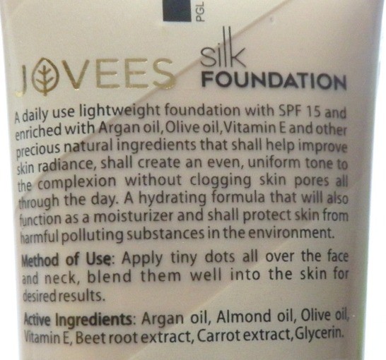 Jovees Silk Foundation product details
