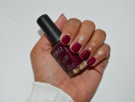 Kiko Milano Nail Lacquer #225 Bordeaux Red, #243 Plum Red, #319 Light Dove,  #380 Medium Gray, #507 Blush Review 