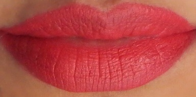Lakme 9 to 5 Primer Matte Lipstick Ruby Rush lip swatch