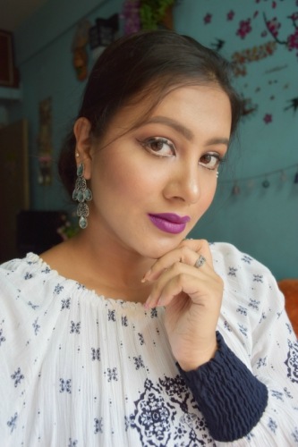 Maybelline New York Color Sensational The Loaded Bolds Lipstick Fearless Purple Review Shade Look