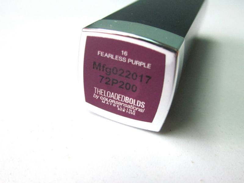 Maybelline New York Color Sensational The Loaded Bolds Lipstick Fearless Purple Review Shade Sticker