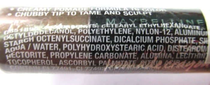 Maybelline New York Fashion Brow Pomade Crayon Deep Brown Review Ingredients