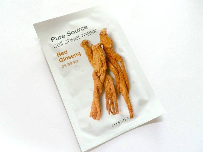 Missha Pure Source Cell Sheet Mask Red Ginseng Review