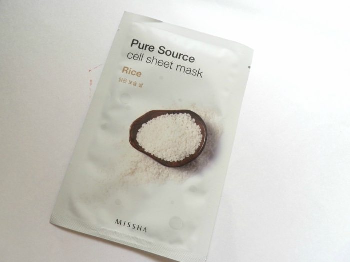 Missha Pure Source Cell Sheet Mask Rice Review Packaging