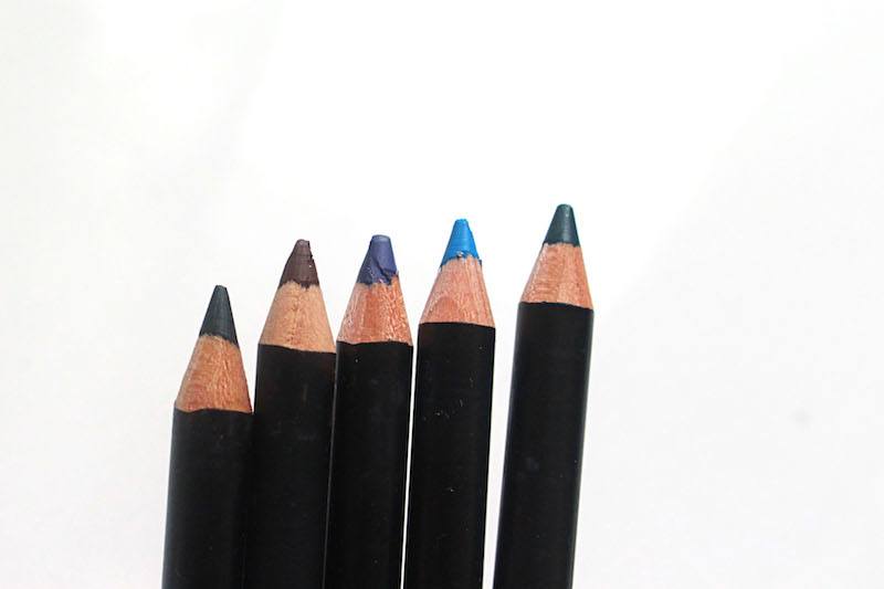 NARS Eyeliner Pencil Black Moon Blue Lotus Mambo all pencils together