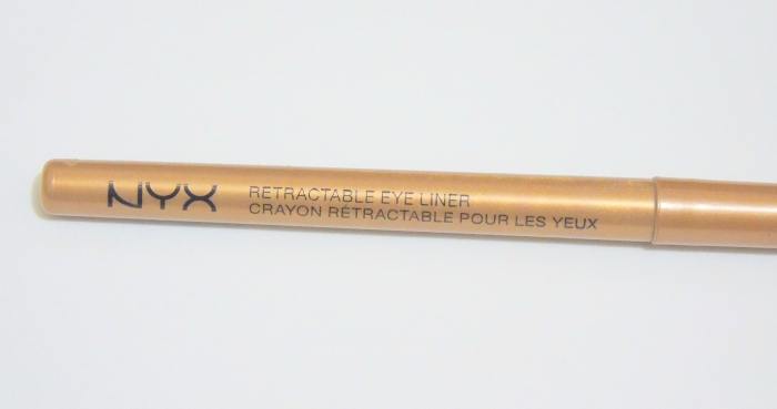 NYX Retractable Eye Liner Gold Review Packaging close up