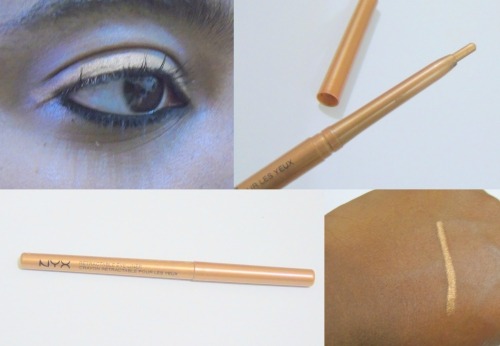 NYX Retractable Eye Liner Gold Review Swatch