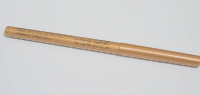 NYX Retractable Eye Liner Gold Review Waterproof