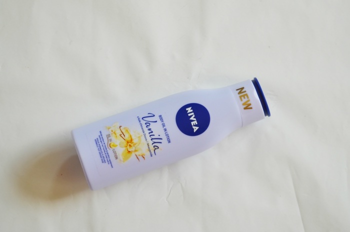 Nivea Oil in Lotion Vanilla and Almond Oil Lotion Review Packaging