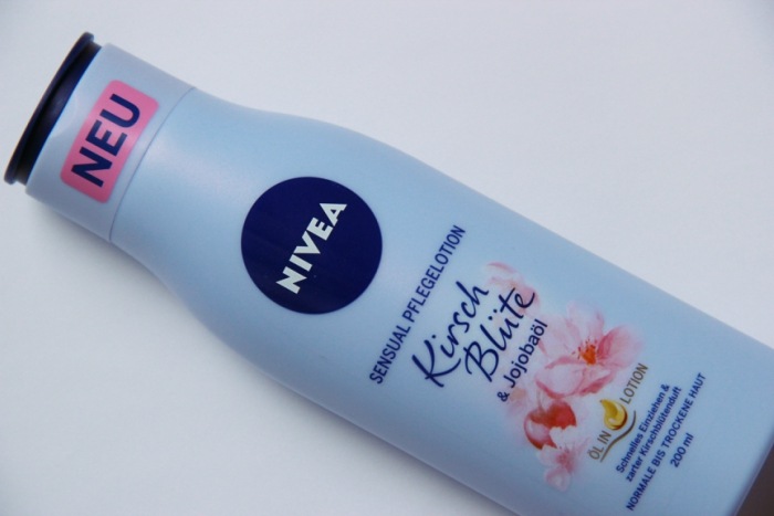 Nivea Sensual Body Lotion Cherry Blossom and Jojoba Oil Review Packaging