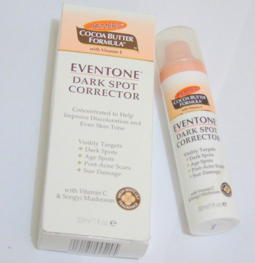 Palmers Cocoa Butter Formula Eventone Dark Spot Corrector Review side by side