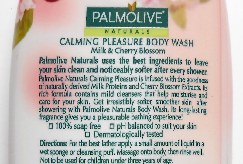 Palmolive Naturals Milk and Cherry Blossom Calming Pleasure Body Wash product description