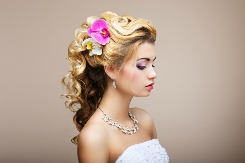 Profile of Young Lady with Jewelry - Earrings & Necklace