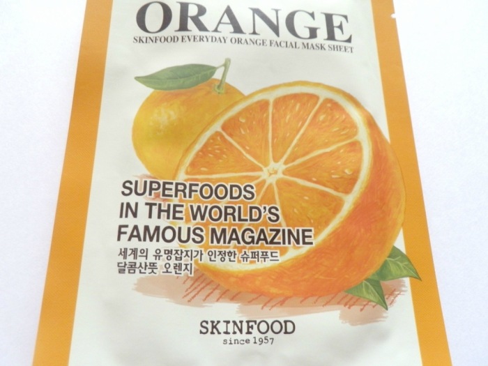 Skinfood Everyday Orange Facial Mask Review Front close up