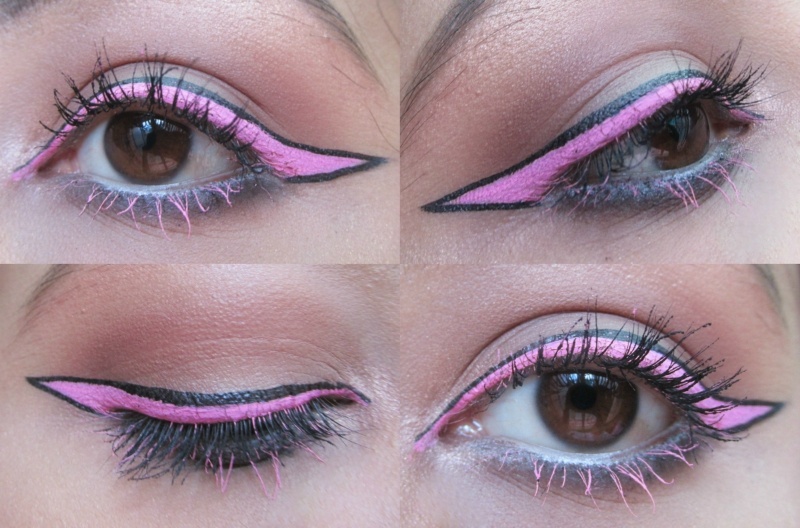 Step by Step Makeup Tutorial Baby Pink Cartoon Eye Liner Makeup with Ombre Lips Eyes Makeup three
