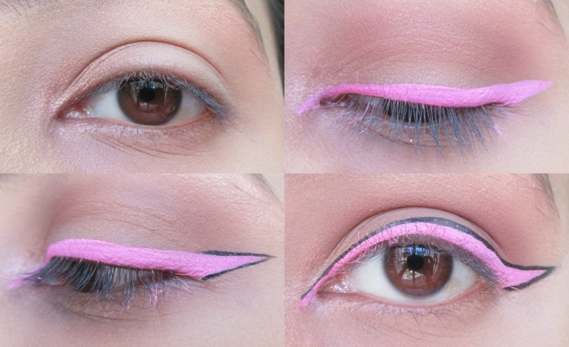 Step by Step Makeup Tutorial Baby Pink Cartoon Eye Liner Makeup with Ombre Lips Eyes Makup