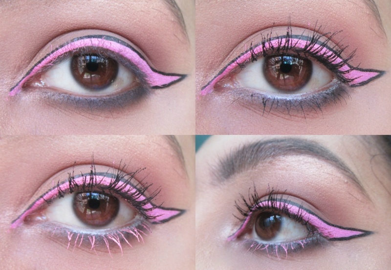 Step by Step Makeup Tutorial Baby Pink Cartoon Eye Liner Makeup with Ombre Lips Eyes makeup two