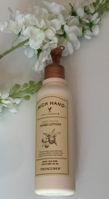 The Face Shop Rich Hand V Soft Touch Hand Lotion Review Laid down